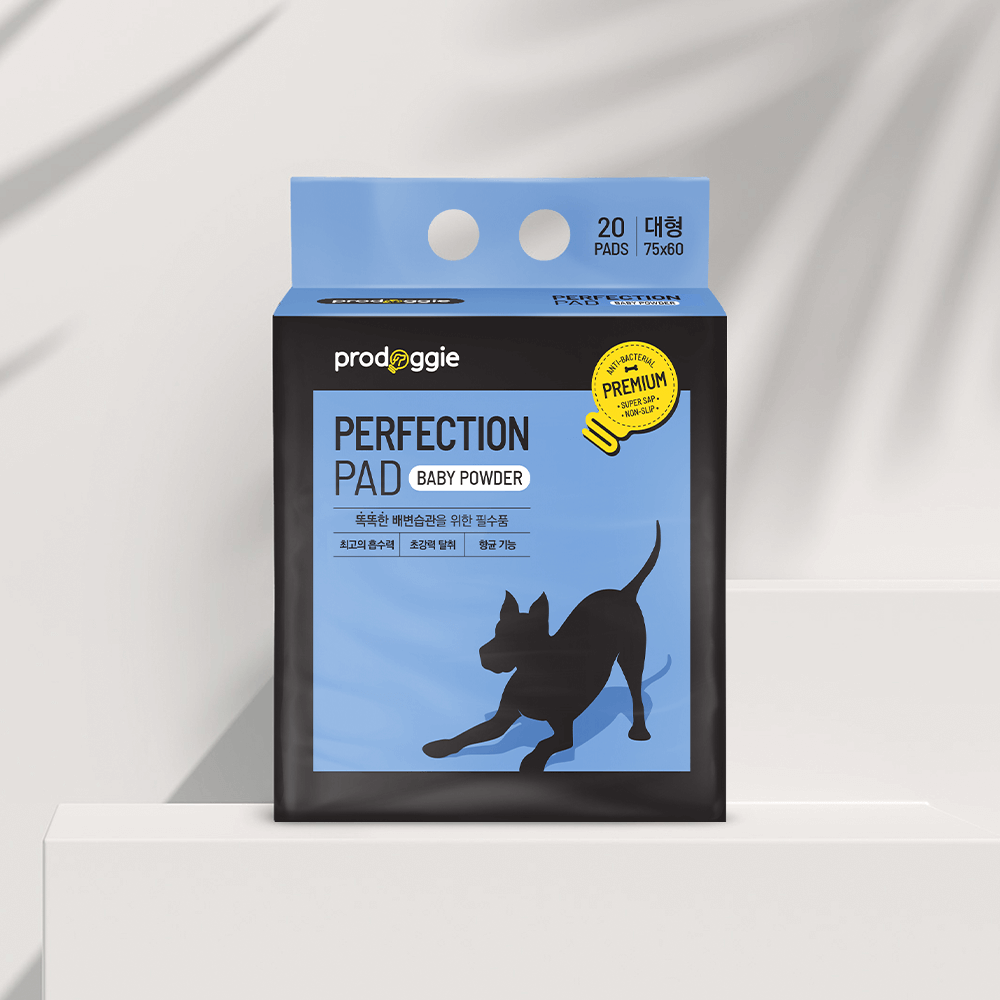 프로도기 퍼펙션 배변패드 베이비파우더향 초강력흡수 두꺼운패드 대형, 20매입, 1개