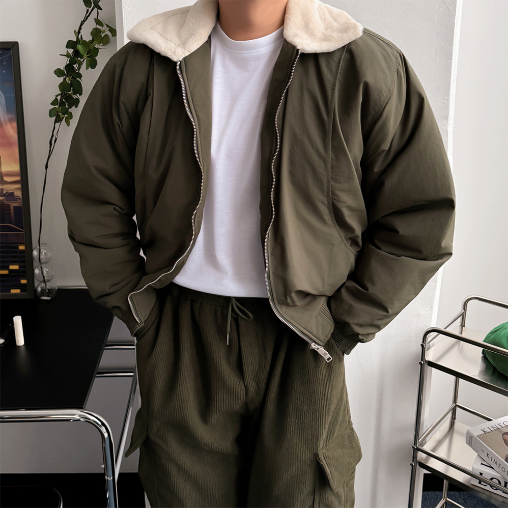 남자숏패딩 웰론패딩 블루종패딩 - 상세 이미지 3