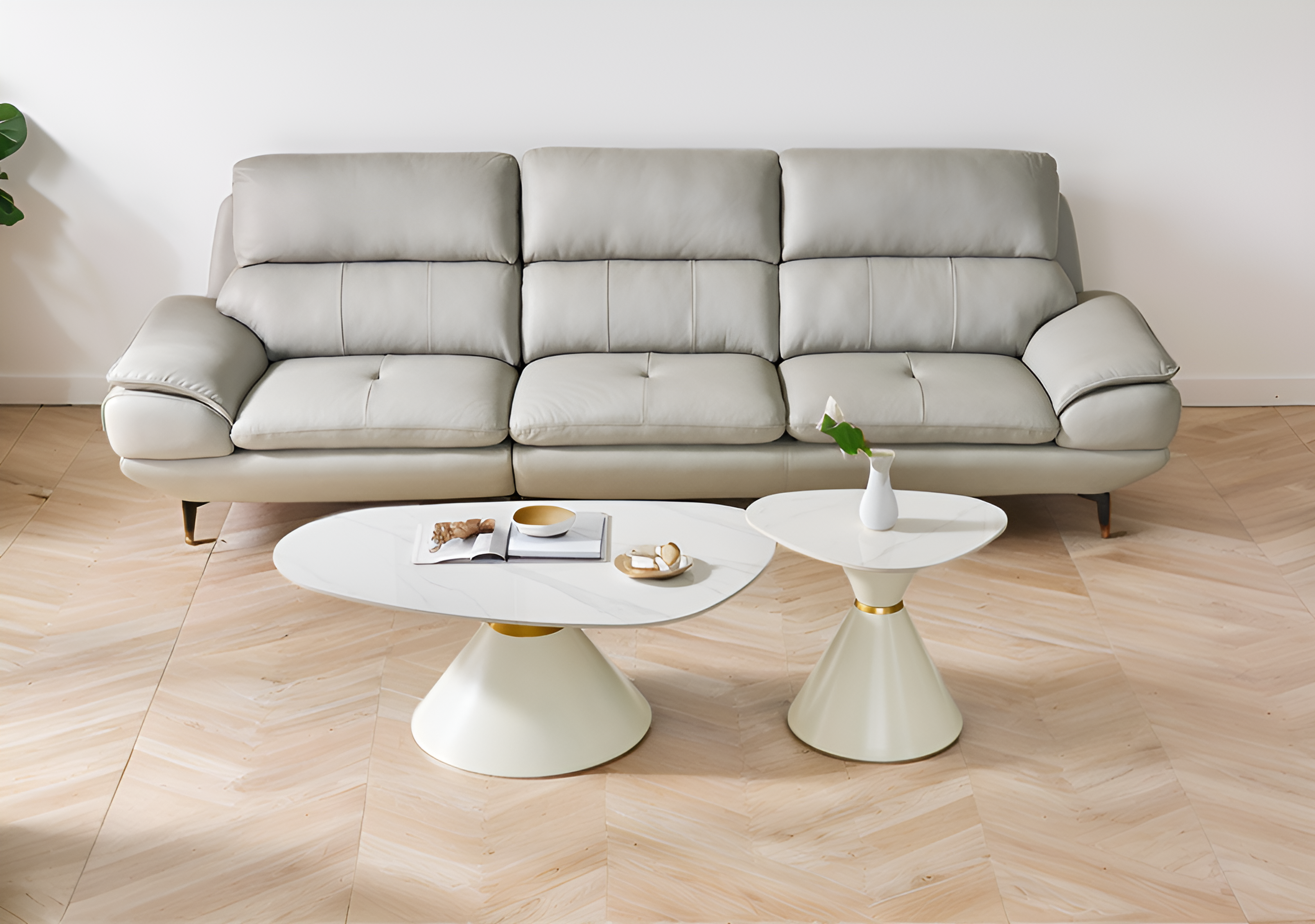 칸 비정형테이블 세라믹소파테이블 구름 거실