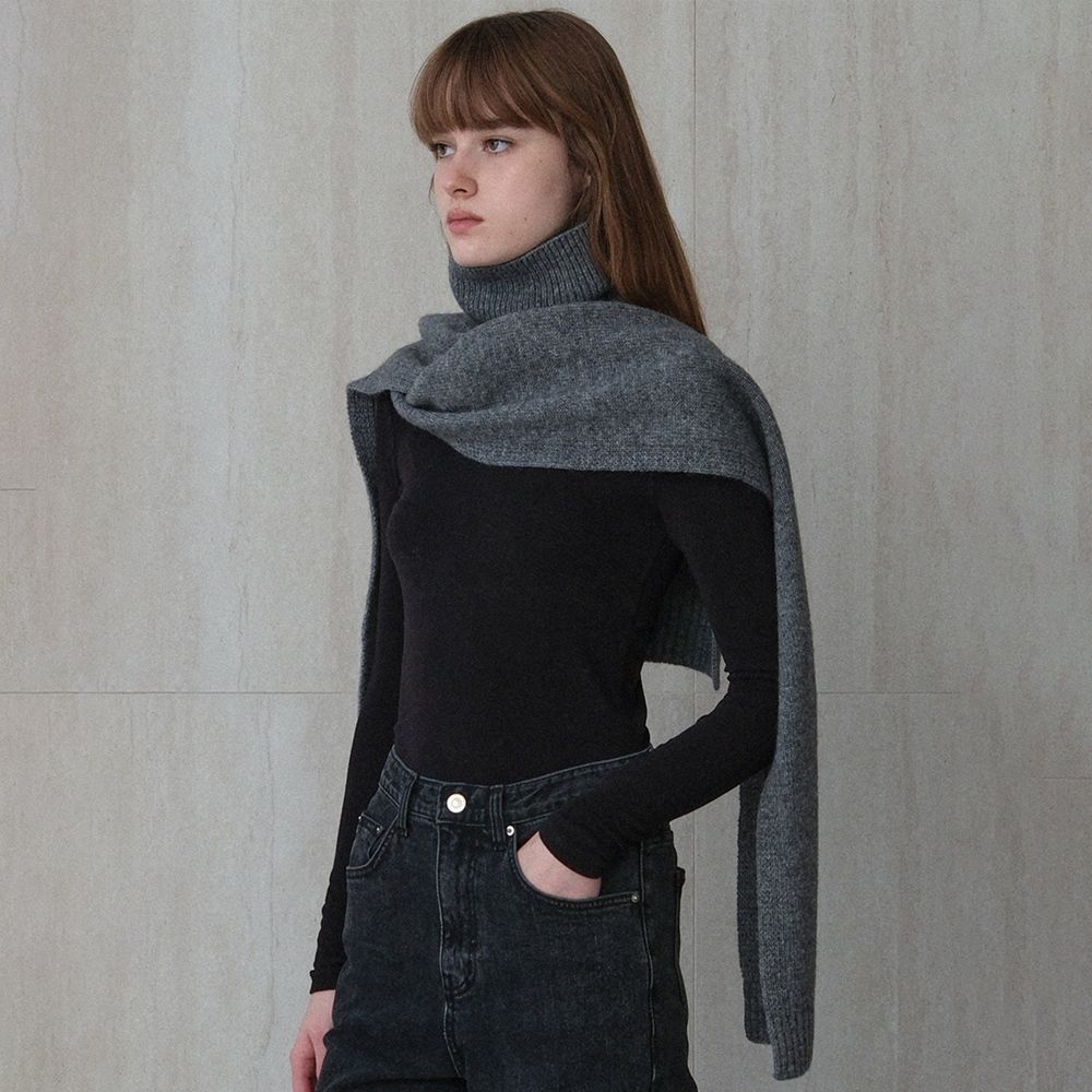 knitted muffler cape (3colors) - 상품 이미지
