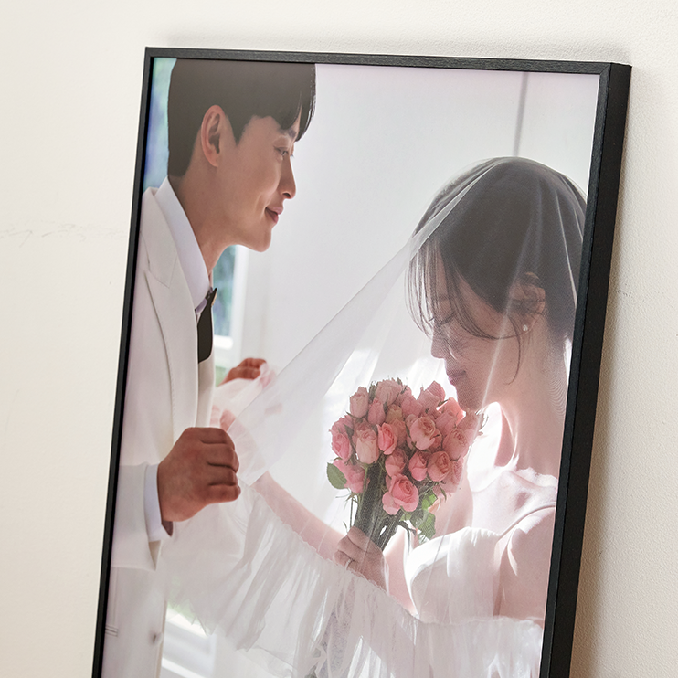 웨딩액자 블랙모던매트액자[벽걸이] 50x76 cm - 상세 이미지 2