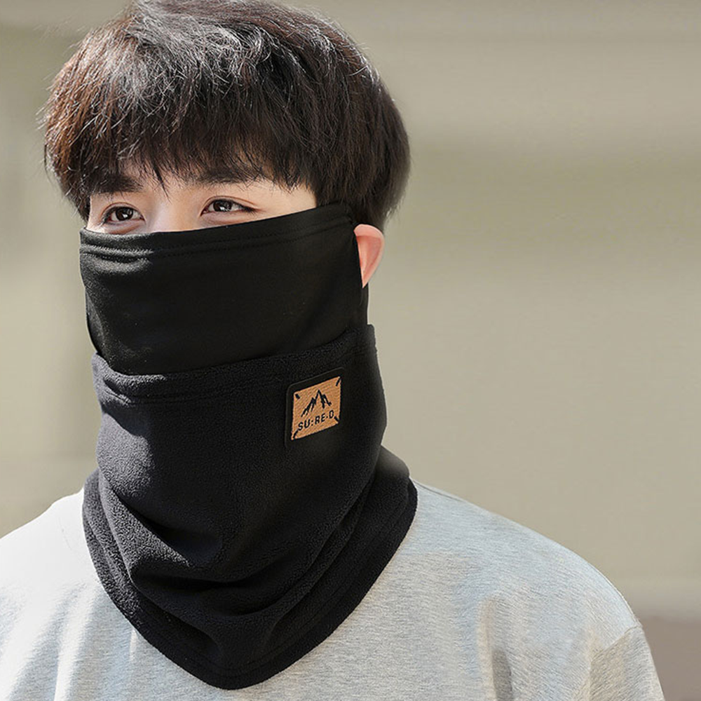 겨울 테니스 운동 기모 마스크 오픈형 이어홀 넥워머 플리스 방한용품 방한 복면 마스크 이미지 8