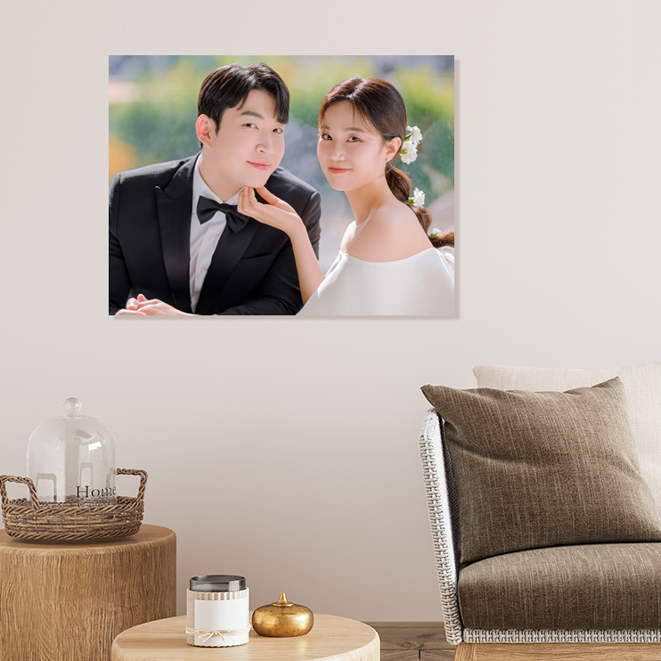 필프레임 1+1 결혼식 웨딩액자 제작 만들기 샤이닝 실버 아크릴 액자[40x50 cm]