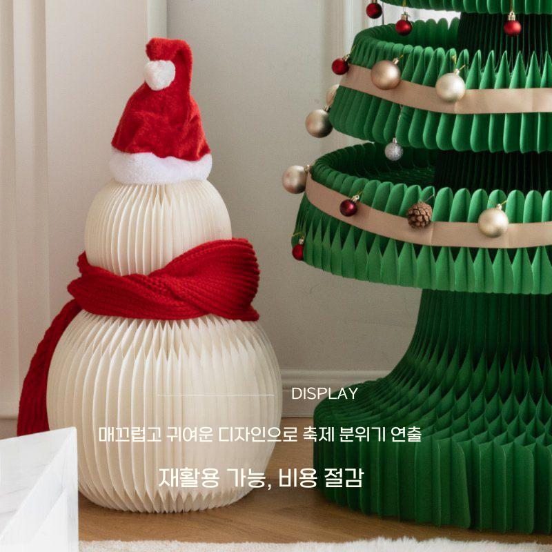 크리스마스 장식 종이 페이퍼 눈사람 장식품 이미지 7
