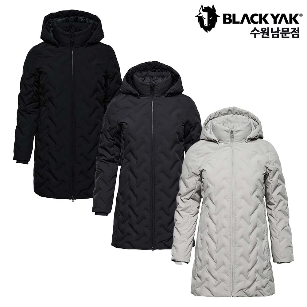 블랙야크 역시즌 여성 롱 경량 오리털 덕다운 겨울 등산 후드 패딩 제로스팟 롱 다운자켓 - 메인 이미지
