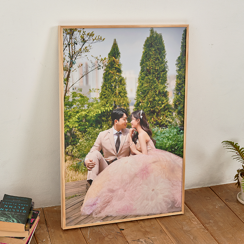 웨딩액자 리얼아크릴우드액자[벽걸이] 40x50 cm - 상품 이미지