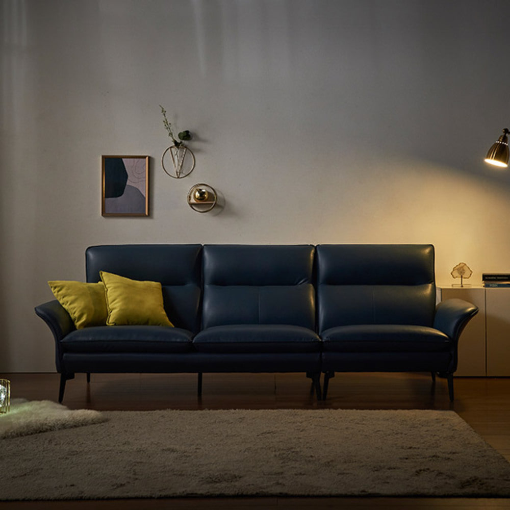 까사홈 베니 에어레더 4인용 소파