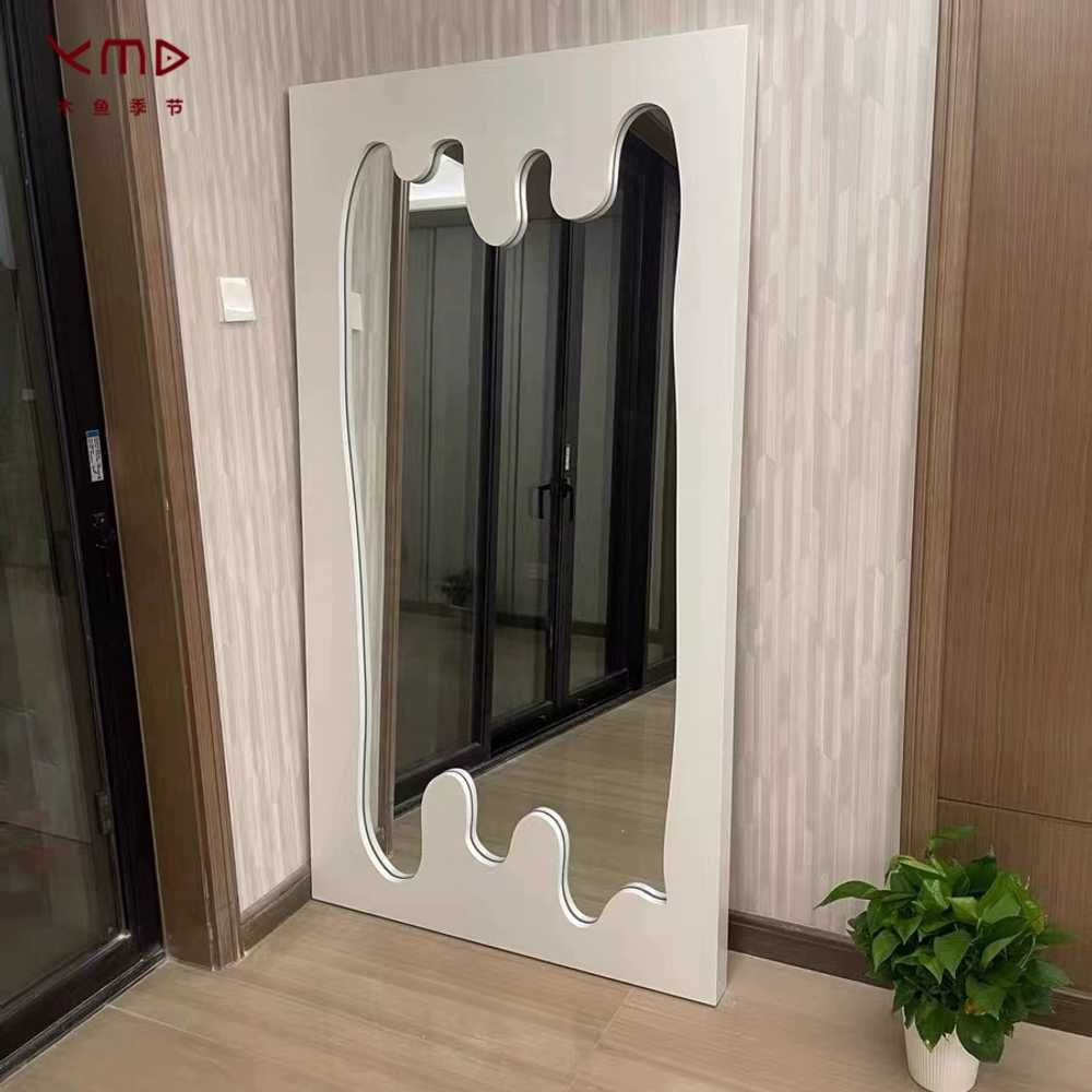 물결 거울 스탠드거울 현관 비정형 전신 웨이브미러 68x84cm - 상세 이미지 2