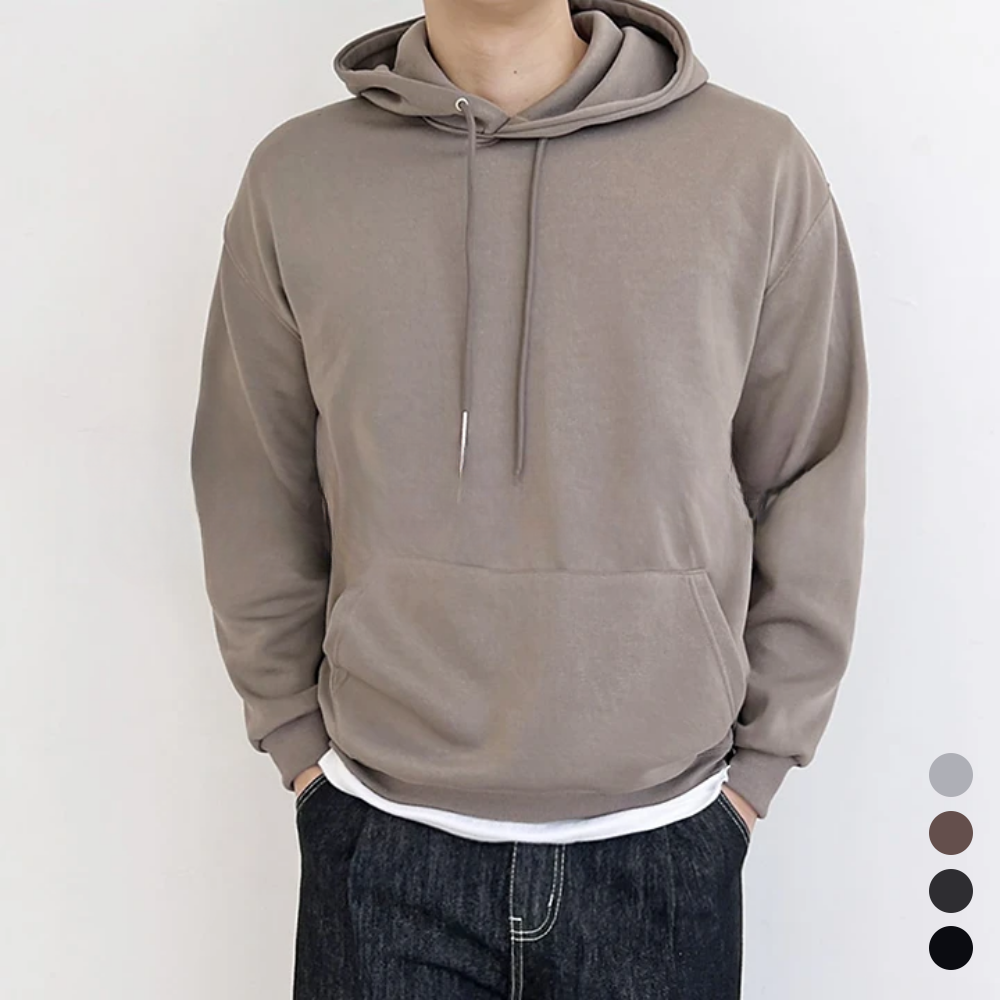 모자큰후드티 헬스 운동 무지 커플 남성 오버핏 후드 티셔츠