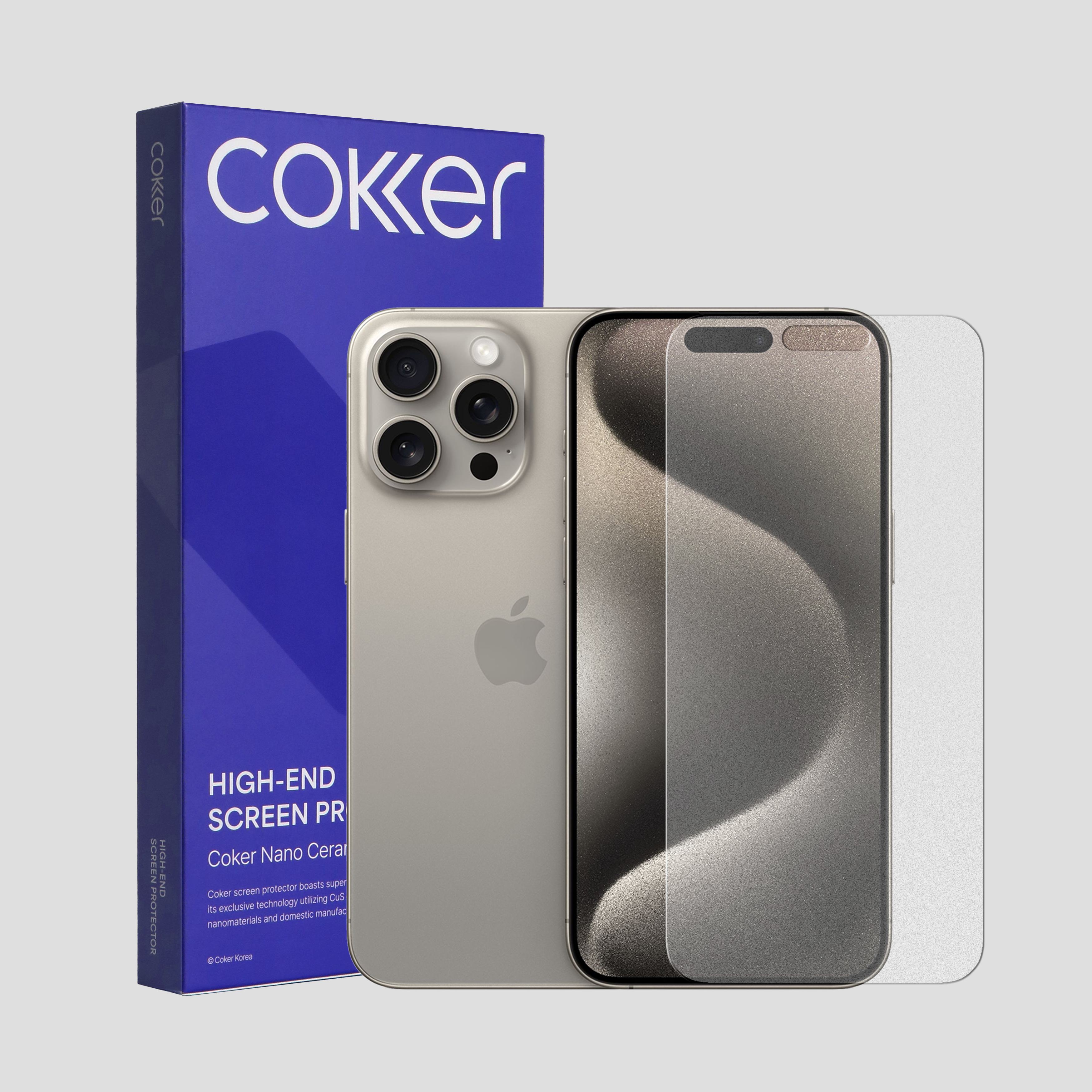 [내일배송] 코커 종이질감 아이폰 액정 보호필름 아이폰15 프로, 2매입