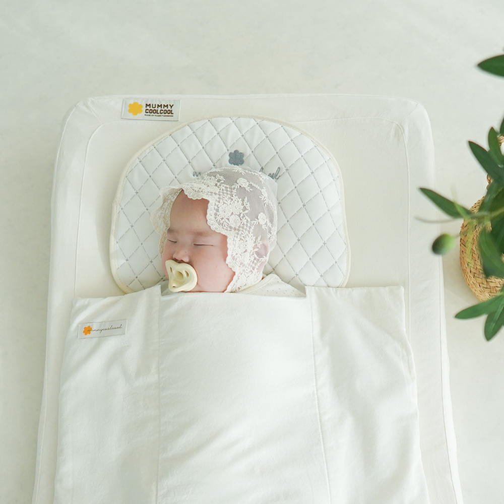 머미쿨쿨수트 스트랩 믹스볼 모로반사 방지 통잠이불 아이보리 (매쉬)