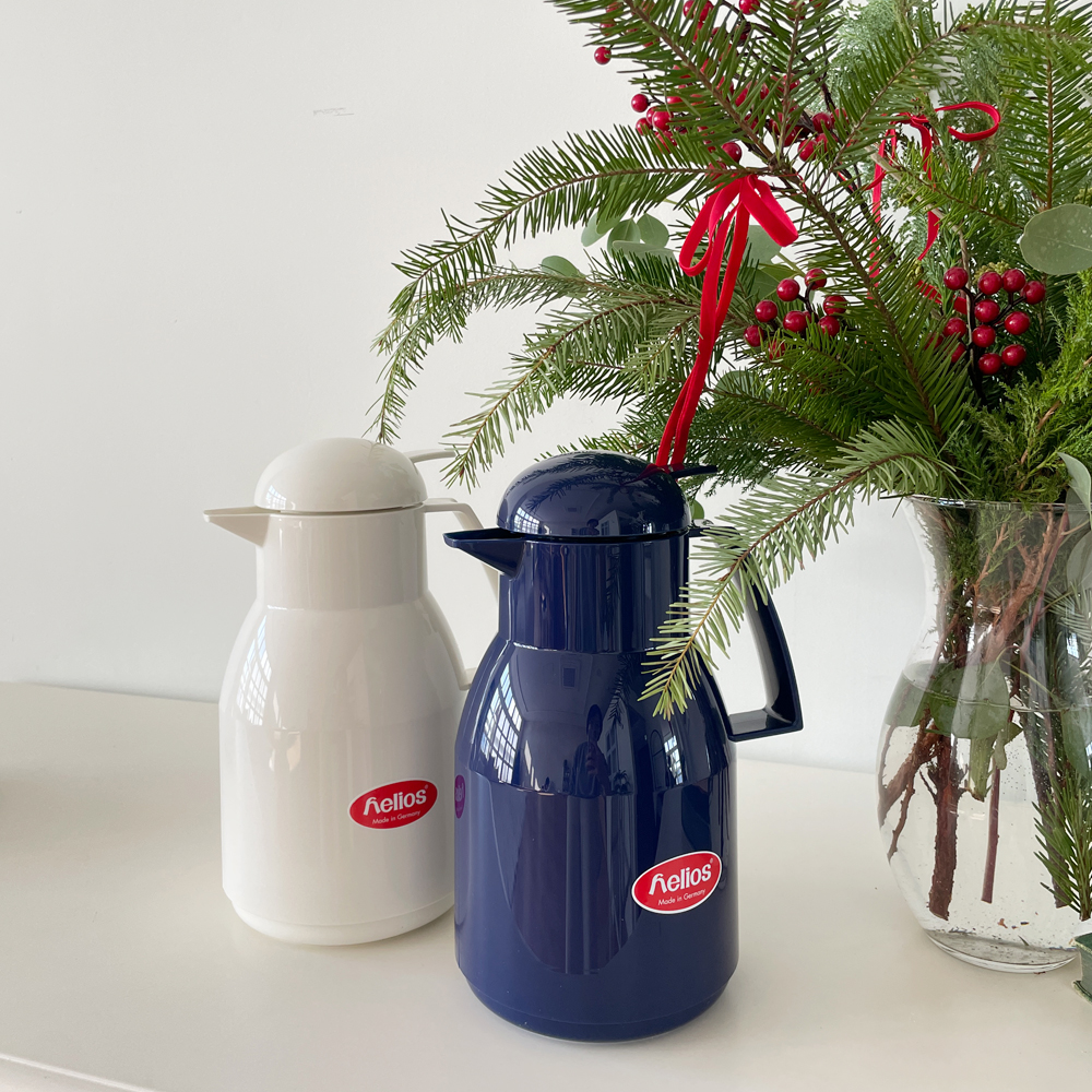 헬리오스 탑푸시 1.0L진공유리 보온 보냉 병 주전자 티포트 티팟 저그