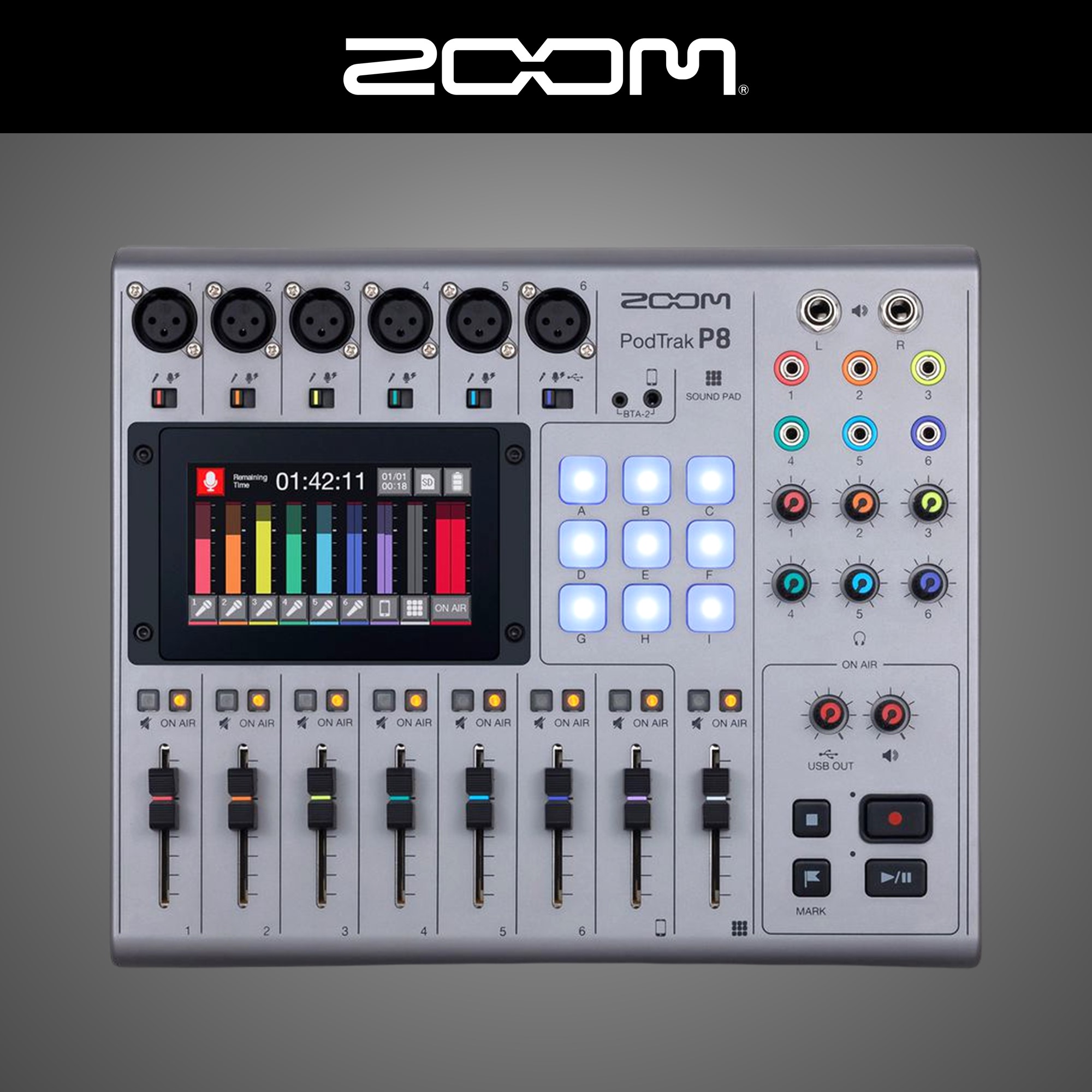 ZOOM P8 PodTrak 줌 P8 팟캐스트 유튜브 인터넷방송 레코더 믹서