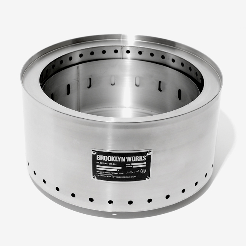 브루클린웍스 파이어핏 캠핑 화로대 이중연소 불멍 스테인리스 2단 분리 간편수납