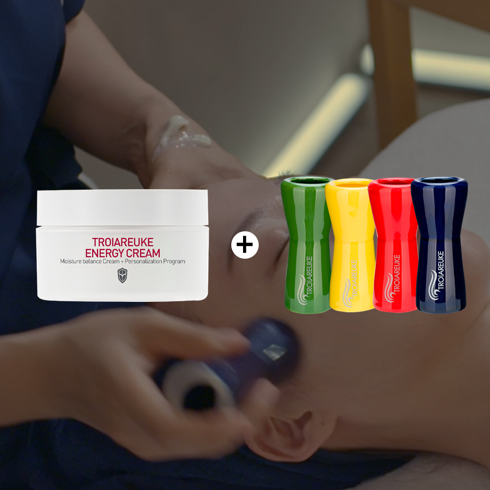 트로이아르케 탄력크림 주름크림 얼굴 땡김이 에스테틱 도자기 세트 세라믹