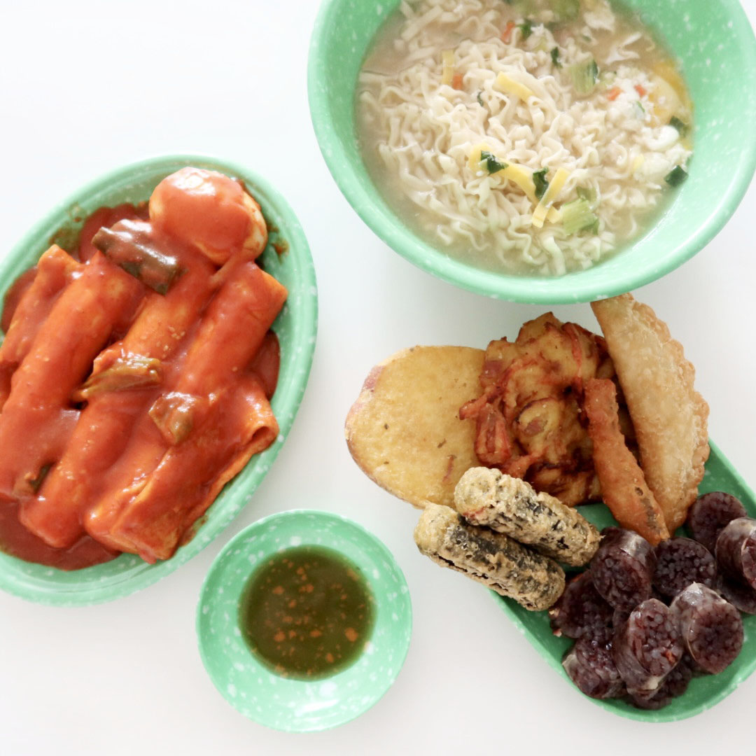 분식집그릇 옛날 포장마차 떡볶이 레트로 춘장기 접시 : 다이닝올리