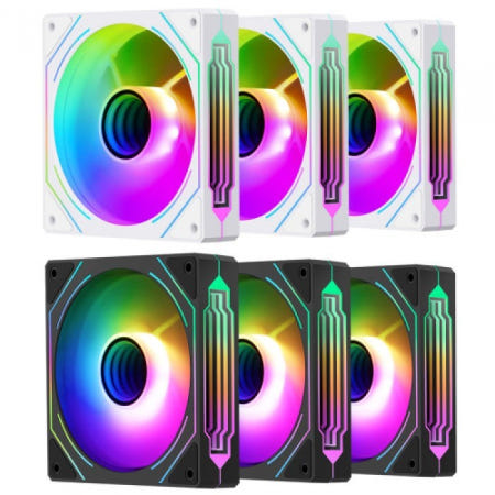 Segotep HB12 리버스 ARGB PWM (3팩, 블랙)