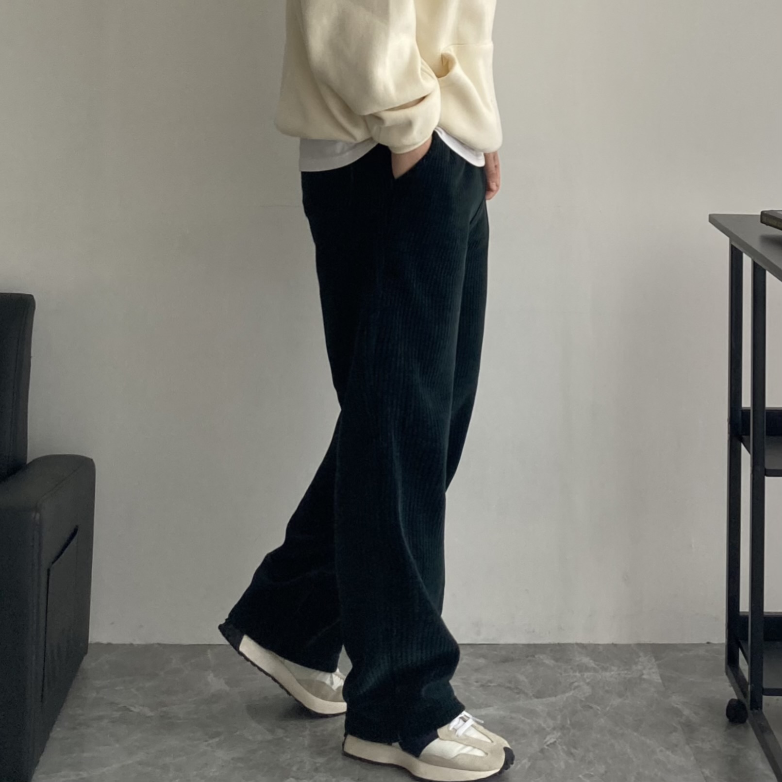 S-3XL 남자코듀로이팬츠 남자골덴바지 남성기모골덴바지 기모카고팬츠 - 상세 이미지 3
