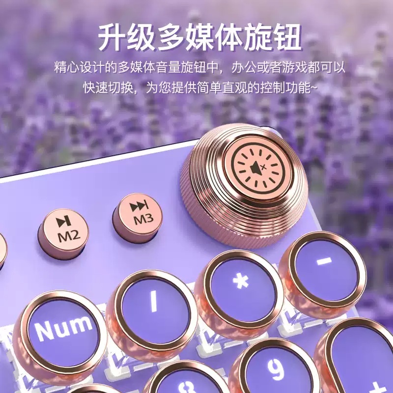 보라색키보드 무선 사무실 유선 게이밍 유무선 예쁜키보드 기계식 이미지 6