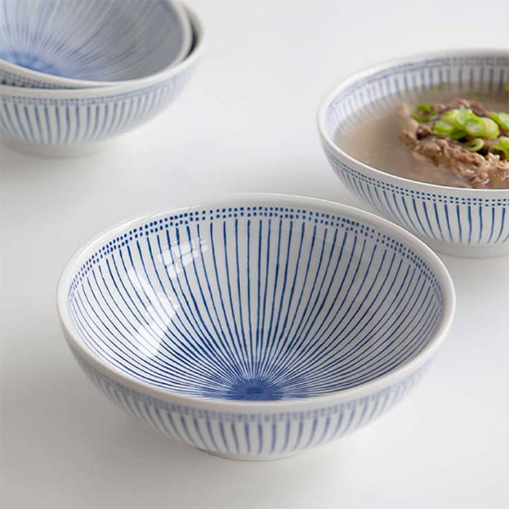 니코트 아오이 비빔기 온면기 탕기 떡국 덮밥그릇 세트 4P MADE IN JAPAN - 상품 이미지