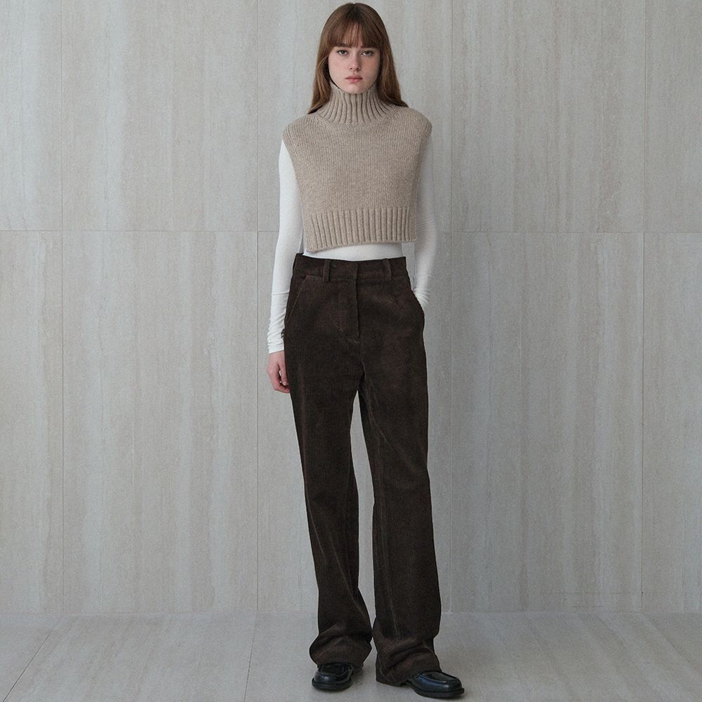 soft wool cape vest (melange beige) - 상품 이미지