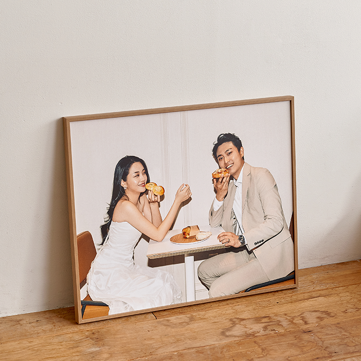 웨딩액자 심플우드 벽걸이용 40x50 cm - 상세 이미지 2