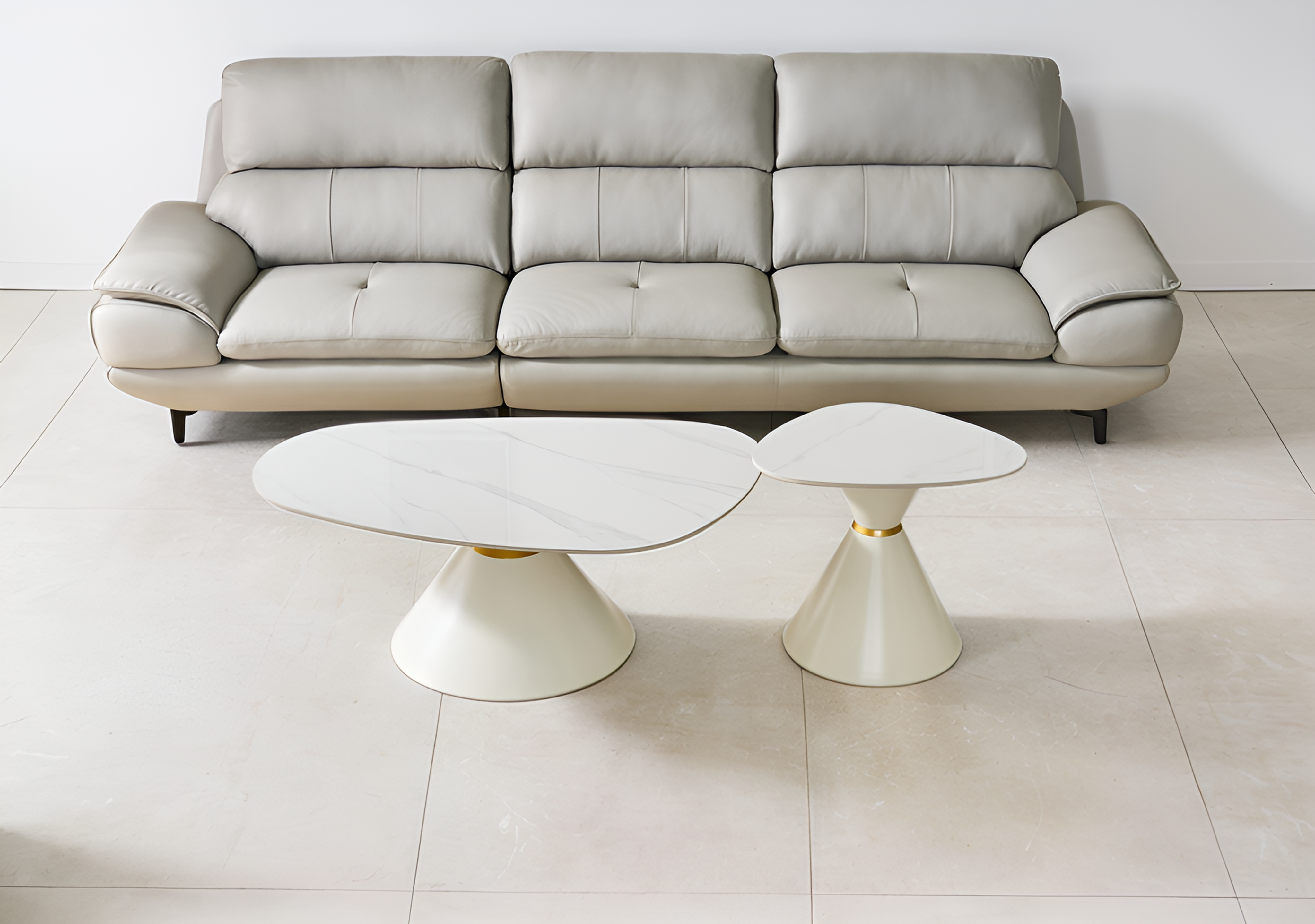 칸 비정형테이블 세라믹소파테이블 구름 거실