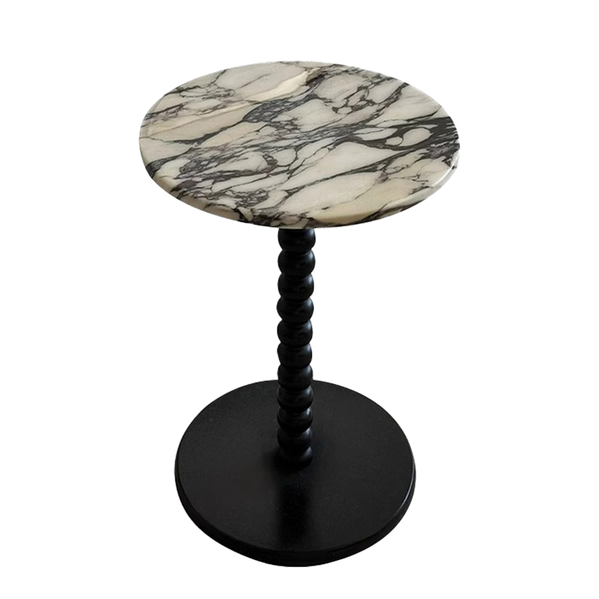 스파이럴 마블링 대리석 소파사이드테이블 침대옆협탁 S