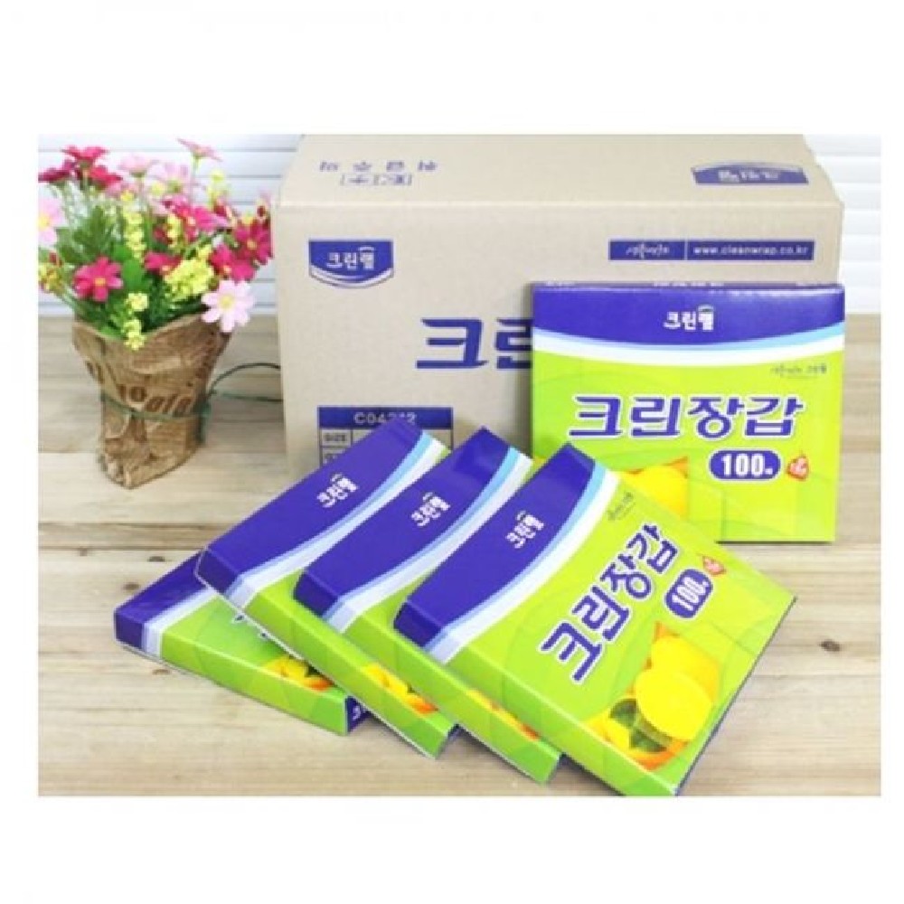 BOX 크린랲 크린장갑 (23x28cm) 100매 30개입 : 슬림3