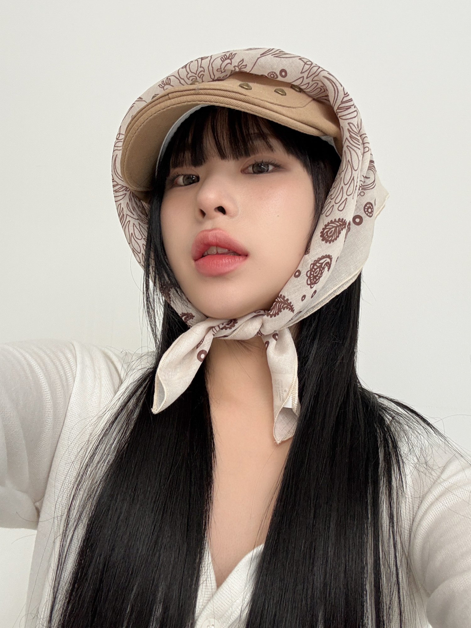 [5type] 페이즐리 패턴 사각 스카프 보자기 헤어 두건 모음 상세 이미지 30