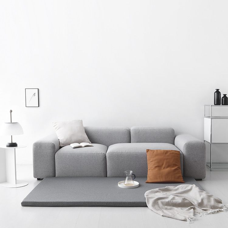 바닥토퍼 3단 접이식 매트 1인용 싱글 손님용 토퍼 수면매트 제로몽