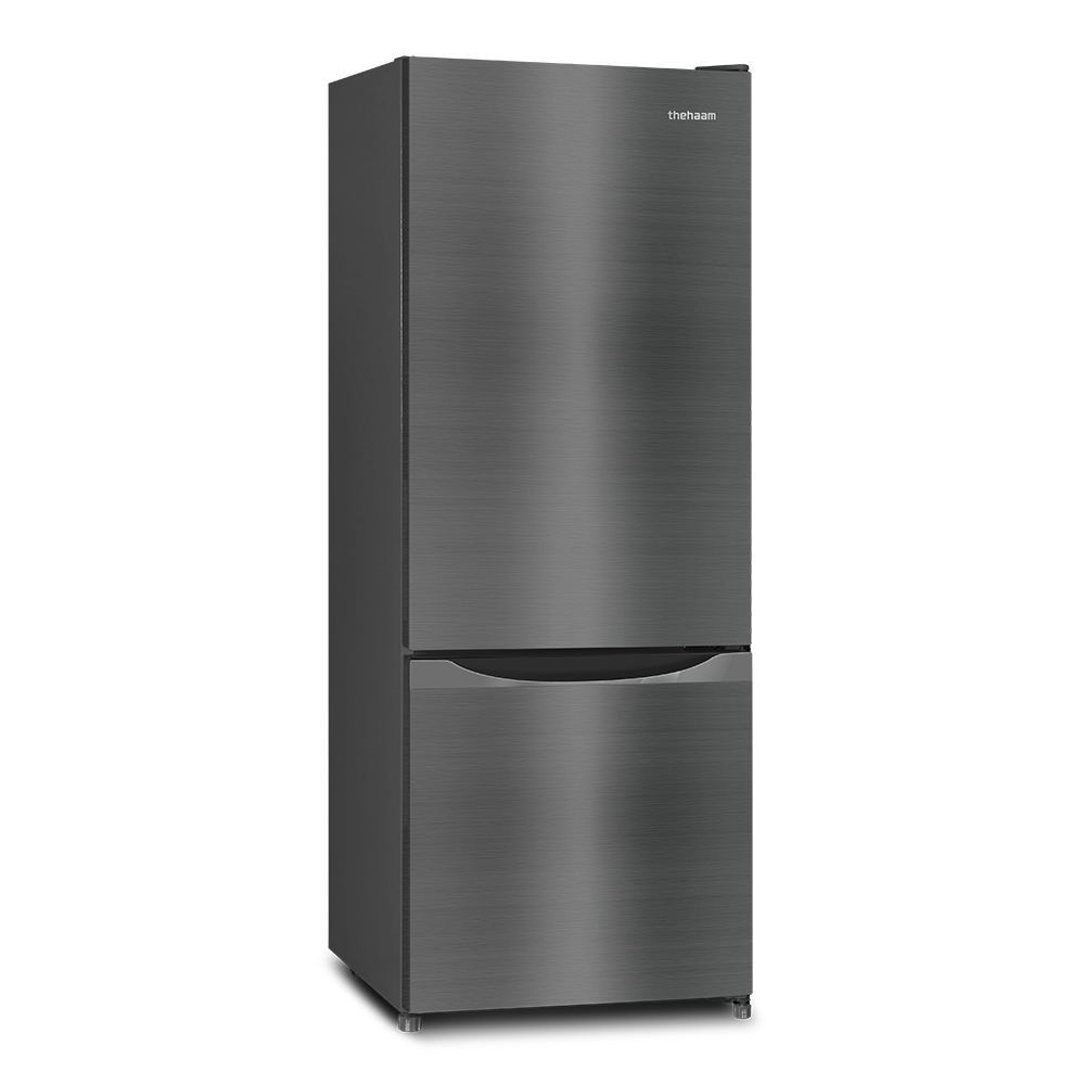 더함 소형 냉장고 원룸 사무실 모텔 신혼 냉장고 상냉장 하냉동 미니 실버 냉장고 205L