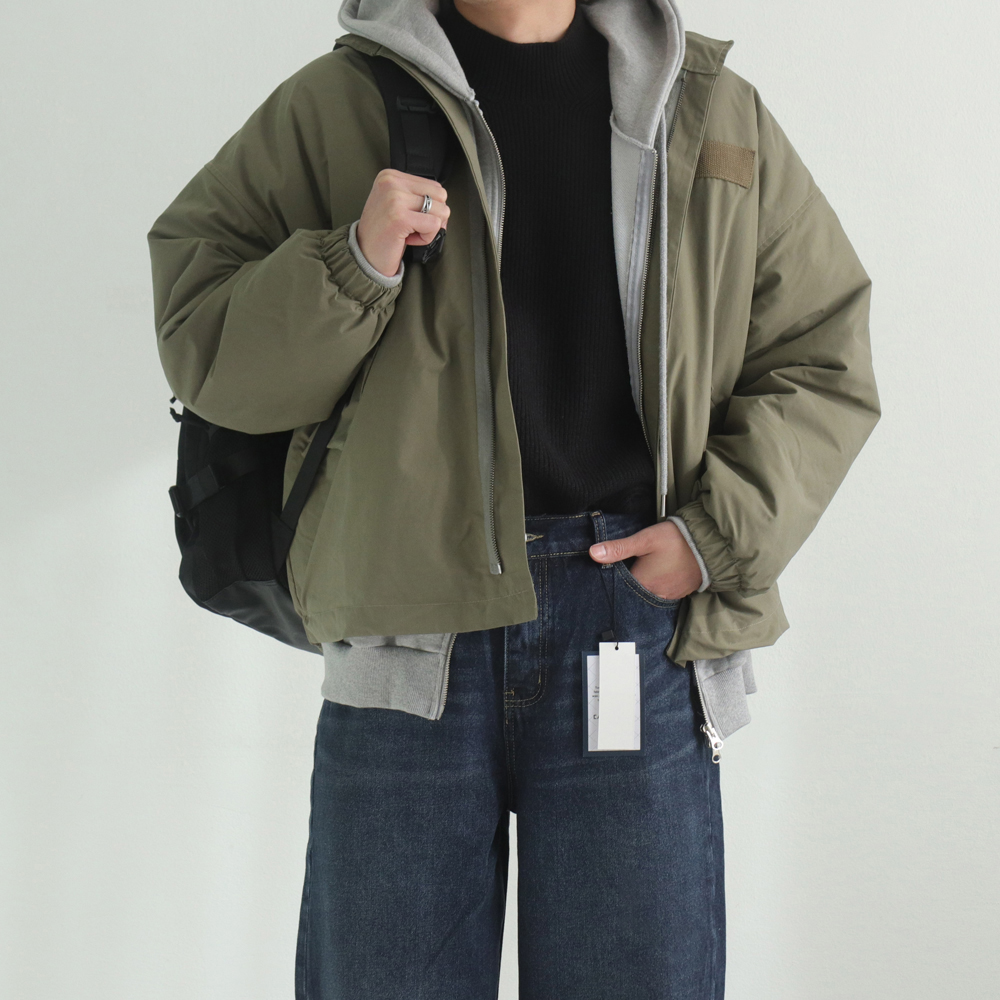 남자야상패딩 오버핏 겨울 양털 점퍼 남자 숏패딩