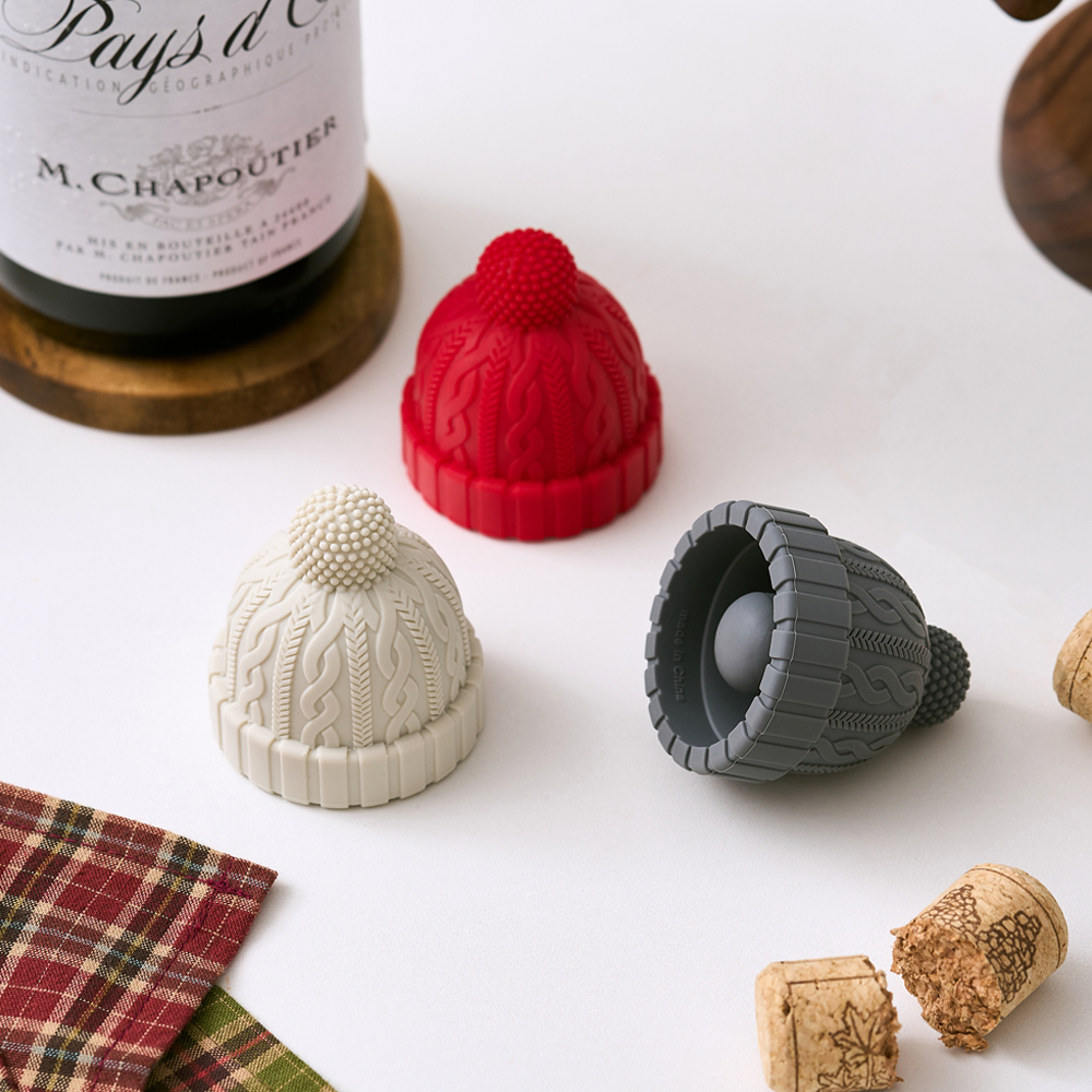 바겐슈타이거 실리콘 바틀캡 3종 택1 크리스마스 레드 와인세이버 실리콘 병마개 음료보관 - 상세 이미지 3