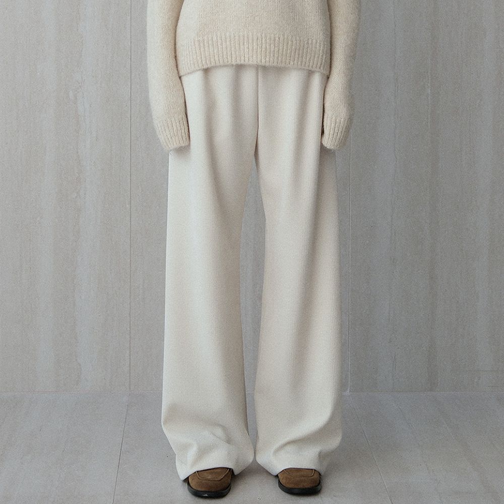 velvet corduroy banding pants (ivory) - 상품 이미지