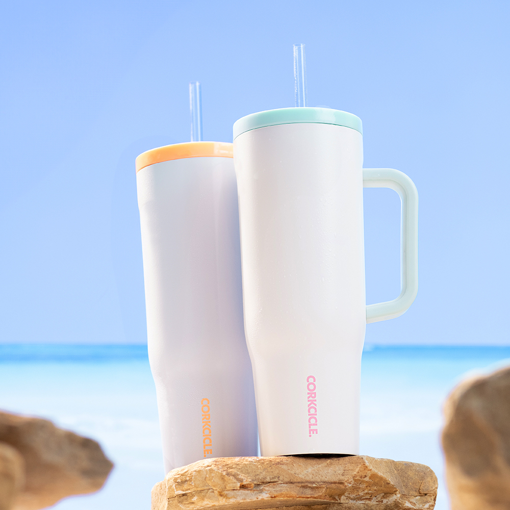 콕시클 크루저 40oz 스텐 보냉 텀블러 대용량 손잡이 빨대 1180ml, 페리윙클 - 상세 이미지 5