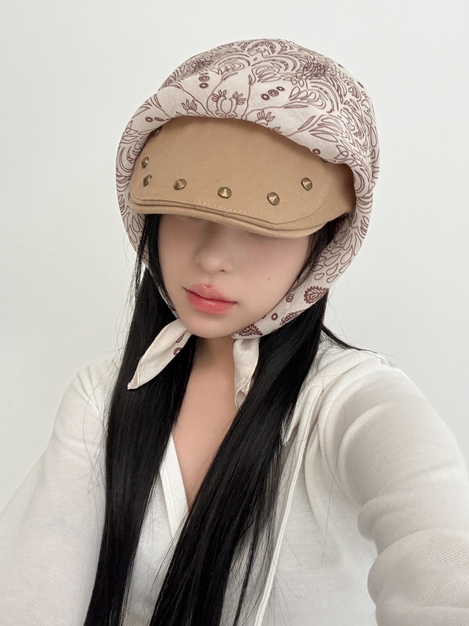 [5type] 페이즐리 패턴 사각 스카프 보자기 헤어 두건 모음 상세 이미지 35