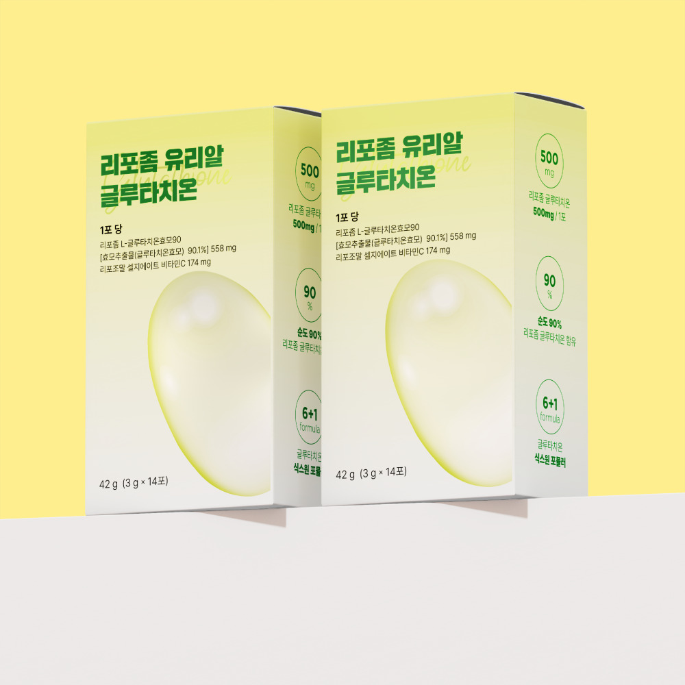 순수함량 500 리포좀 유리알 글루타치온 백옥 클루타치온 효과 글루타티온 14포, 2개