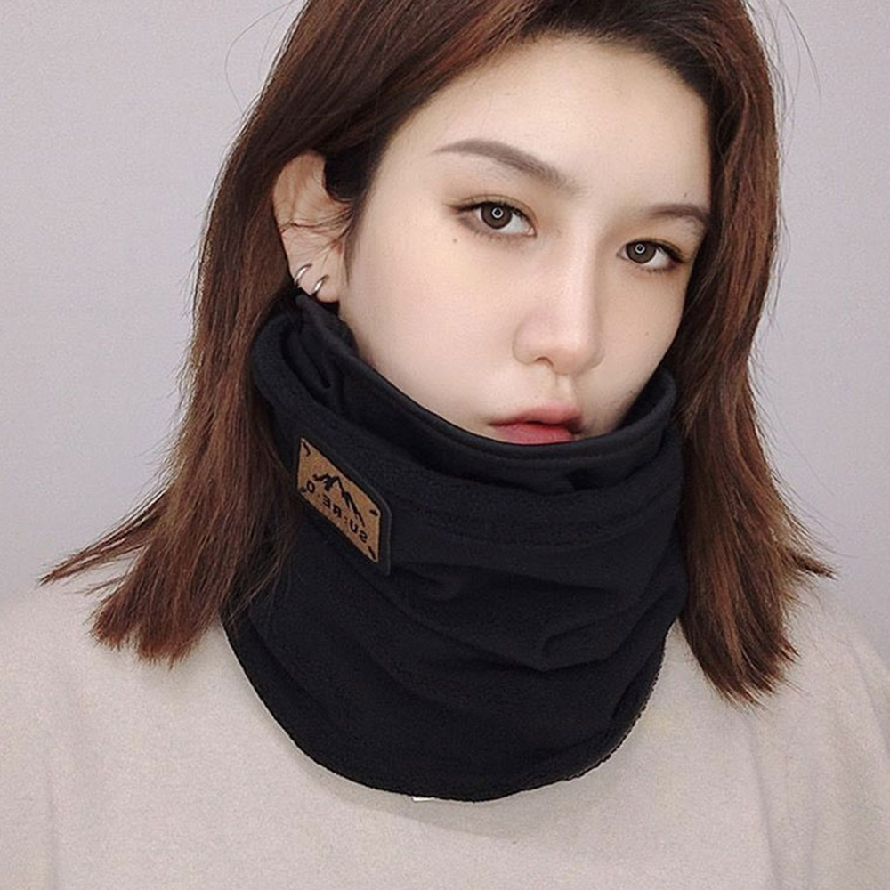 겨울 테니스 운동 기모 마스크 오픈형 이어홀 넥워머 플리스 방한용품 방한 복면 마스크 이미지 7
