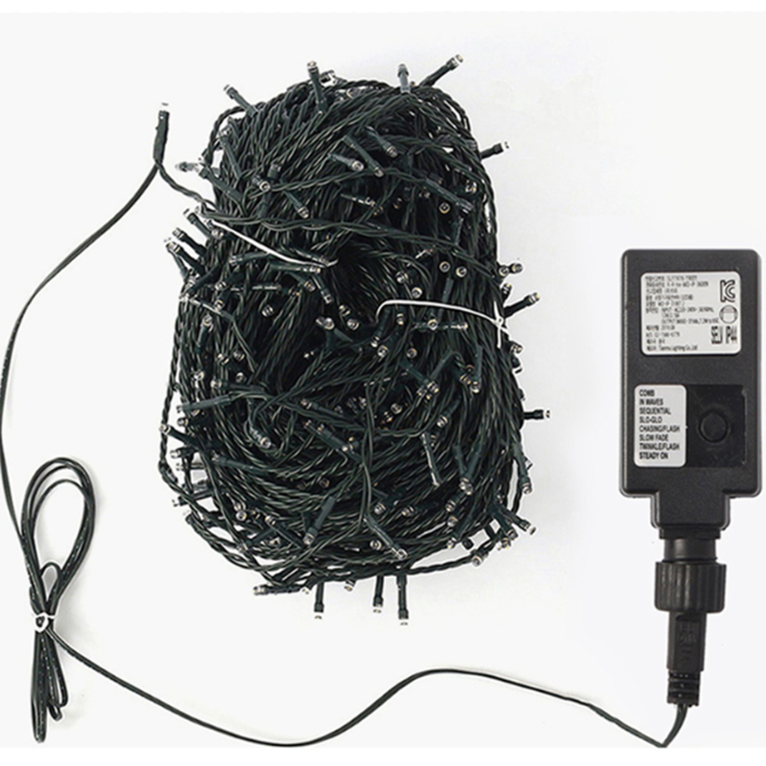 LED 지네전구 크리스마스 트리전구 야외 앵두 방수 웜색 50M - 상품 이미지