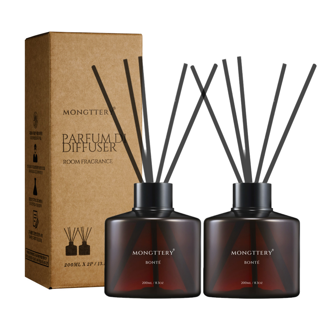 몽때리 데일리 디퓨저 200ml x 2개입 실내 방향제 블랙체리 화장실 사무실 디퓨져