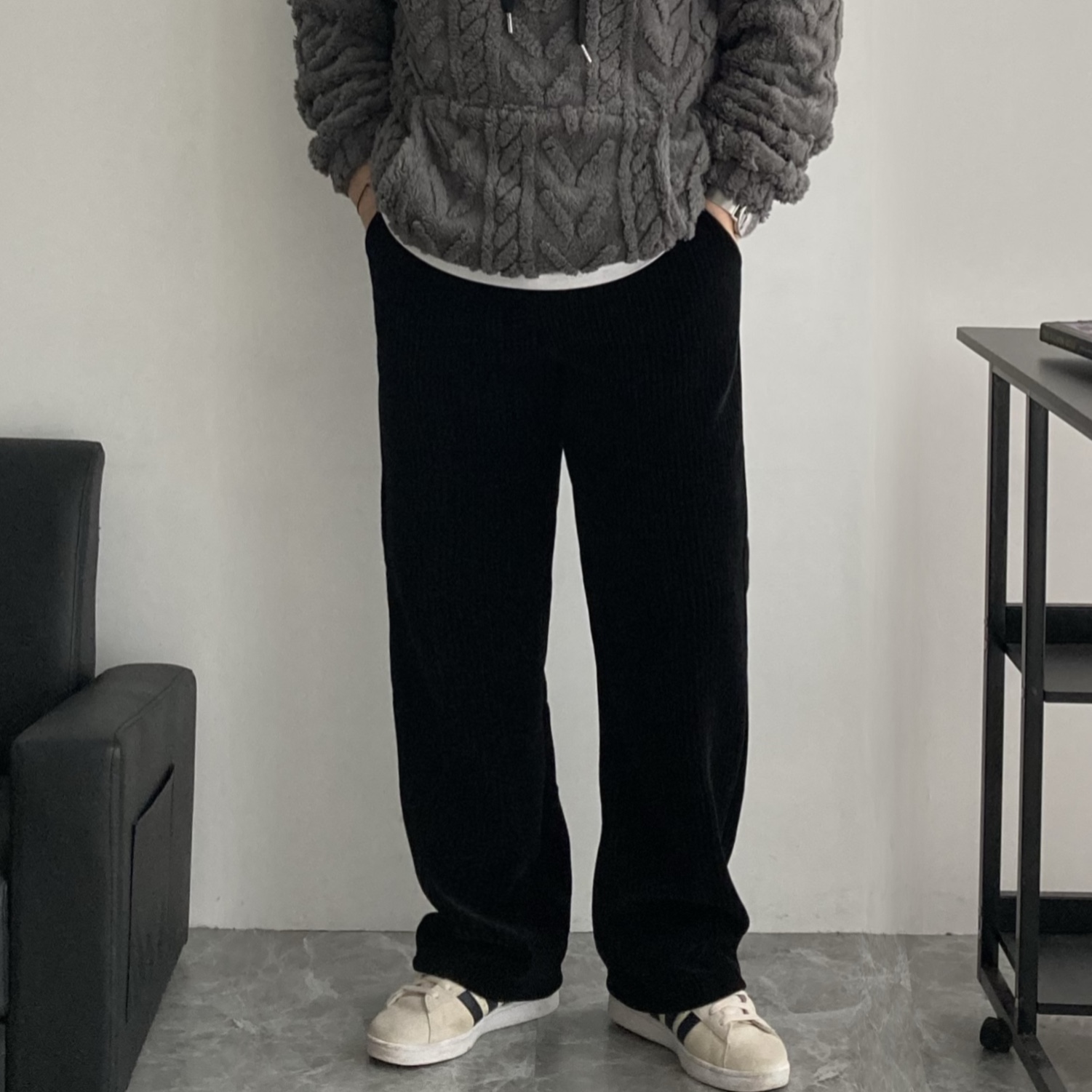 S-3XL 남자코듀로이팬츠 남자골덴바지 남성기모골덴바지 기모카고팬츠 - 상세 이미지 5