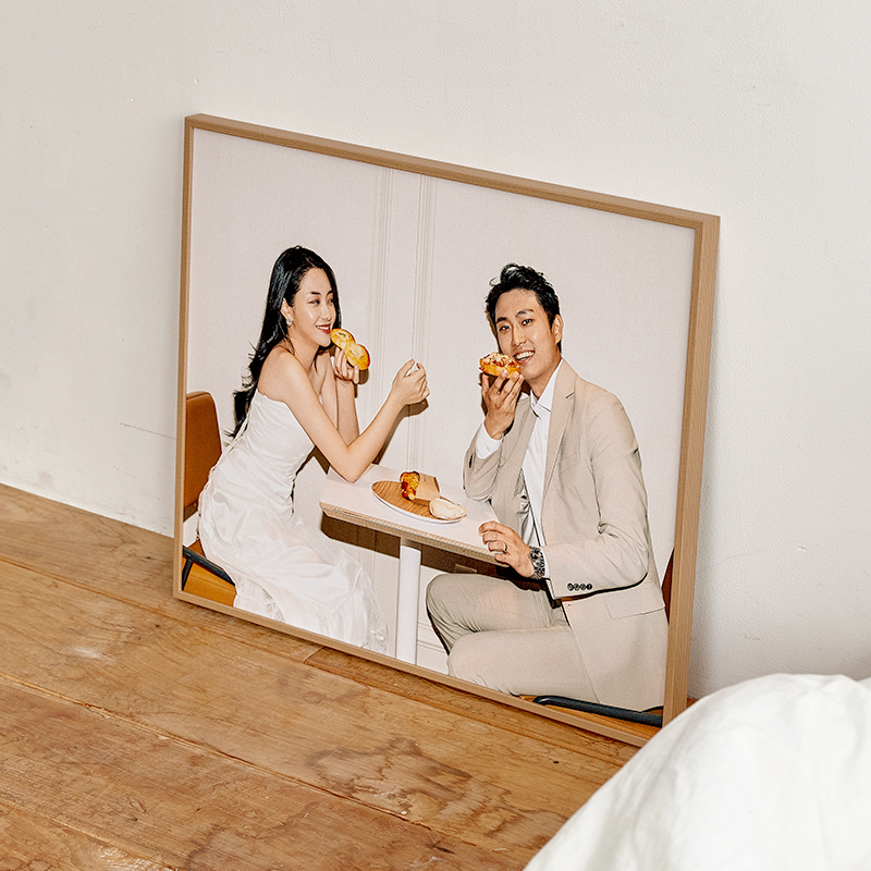 웨딩액자 심플우드 벽걸이용 40x50 cm - 메인 이미지