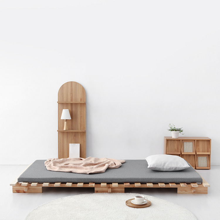 바닥토퍼 3단 접이식 매트 1인용 싱글 손님용 토퍼 수면매트 제로몽