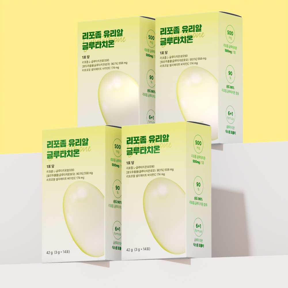 순수함량 500 리포좀 유리알 글루타치온 백옥 클루타치온 효과 글루타티온 14포, 4개