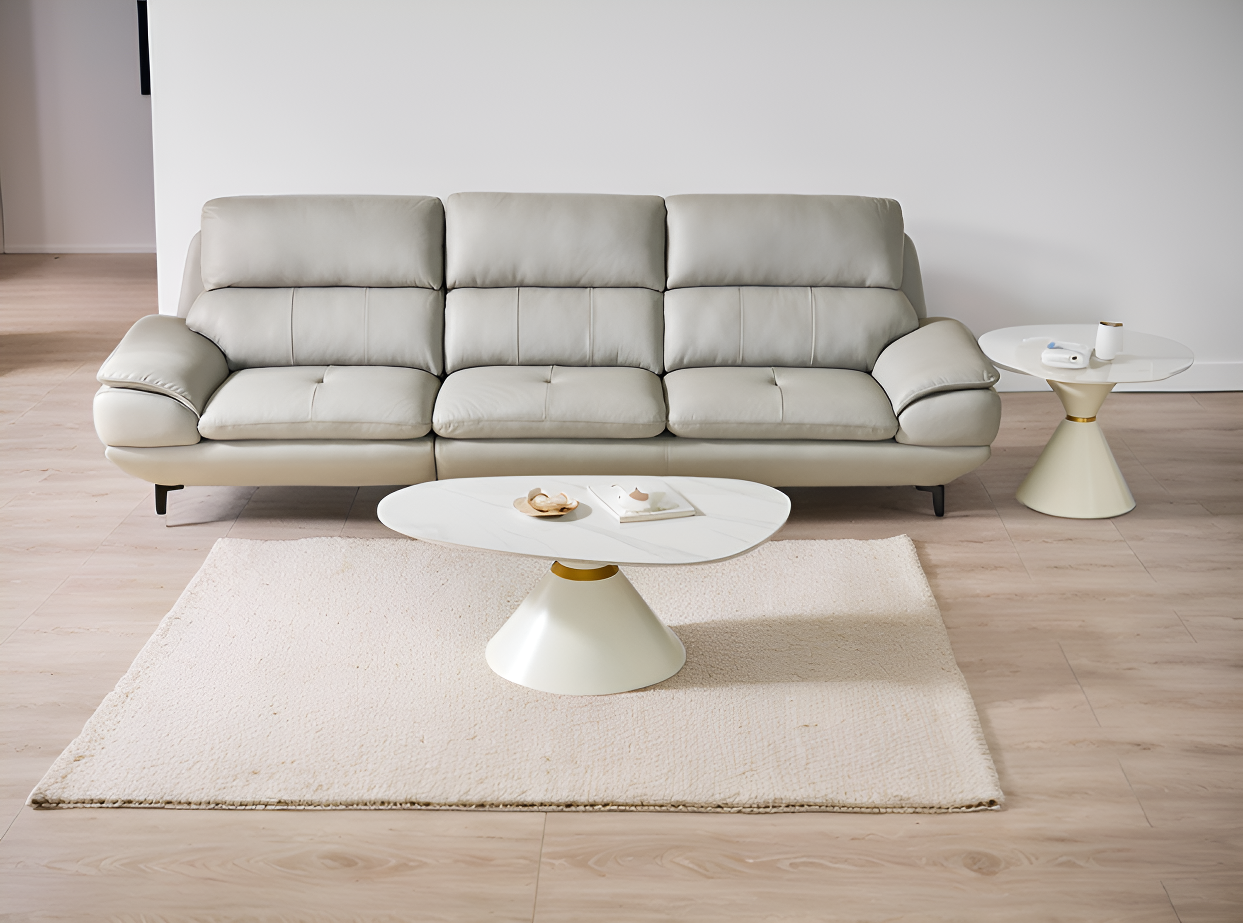 칸 비정형테이블 세라믹소파테이블 구름 거실