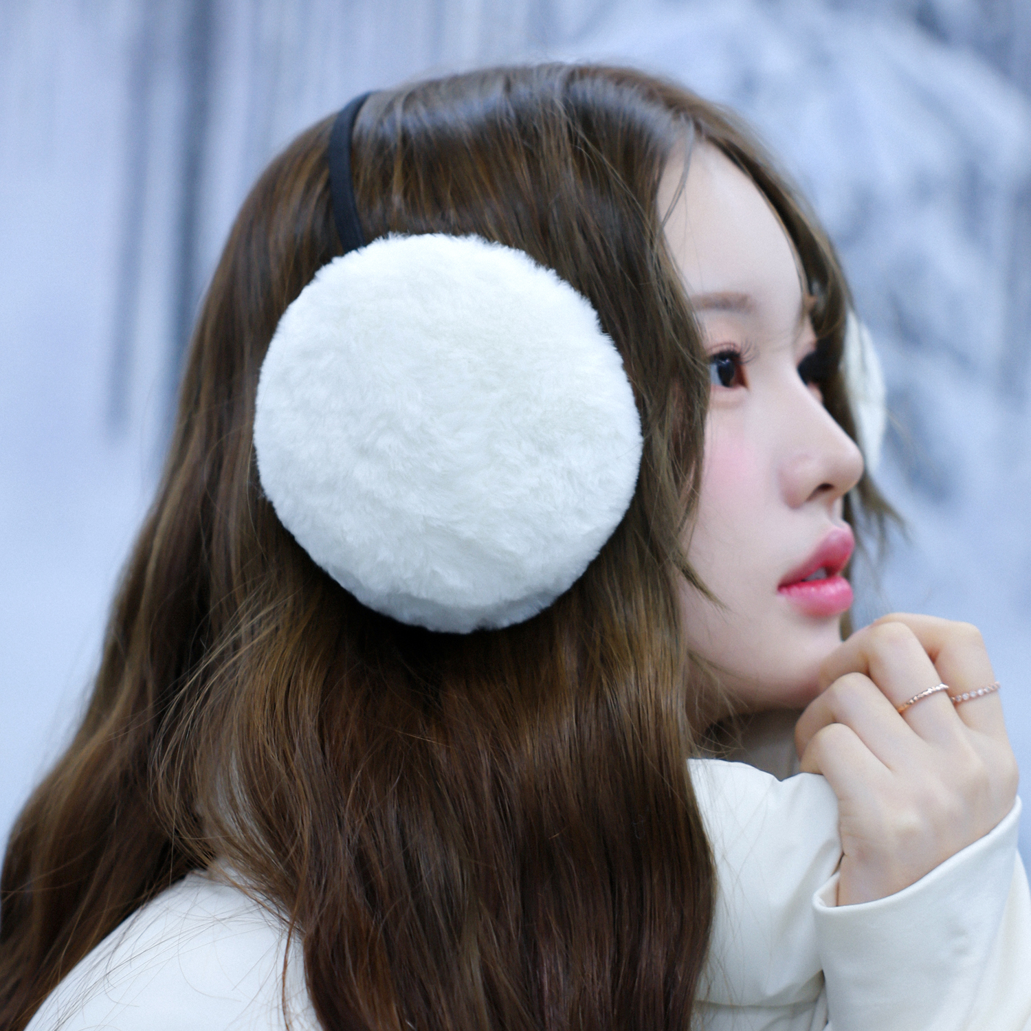 포근한 겨울 귀마개 방한 귀도리 여자 귀돌이 여성 이어머프 - 상세 이미지 5