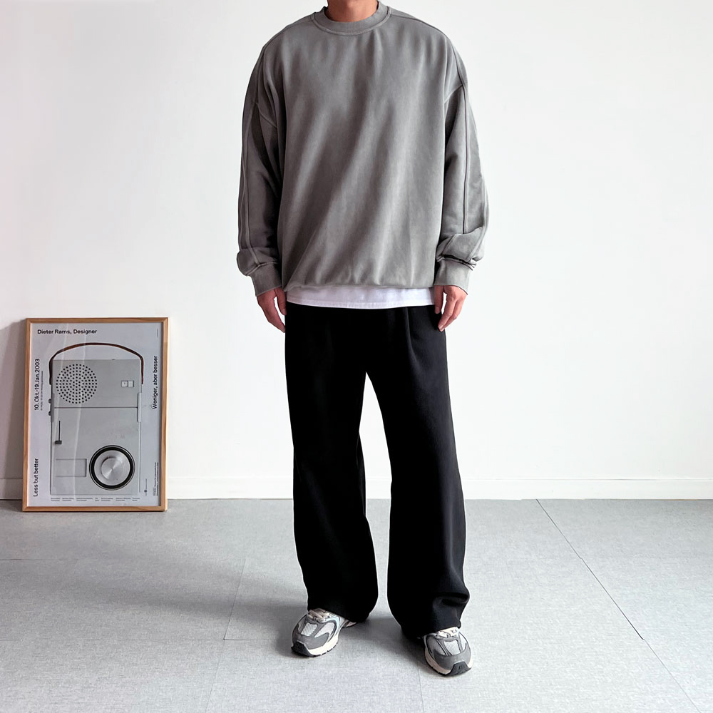 보아털바지 남성기모와이드팬츠 남성융털바지 - 상세 이미지 2