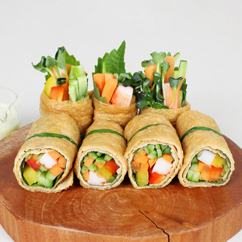 정사각 말이용유부 900g 15매입 김밥말이용 조미 유부 시트 전장 - 상세 이미지 2