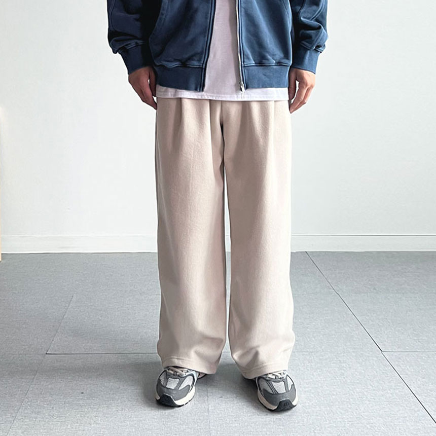 보아털바지 남성기모와이드팬츠 남성융털바지 - 상세 이미지 4